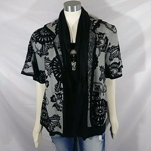 Retro Willi Smith Short-Sleeve Cardigan.